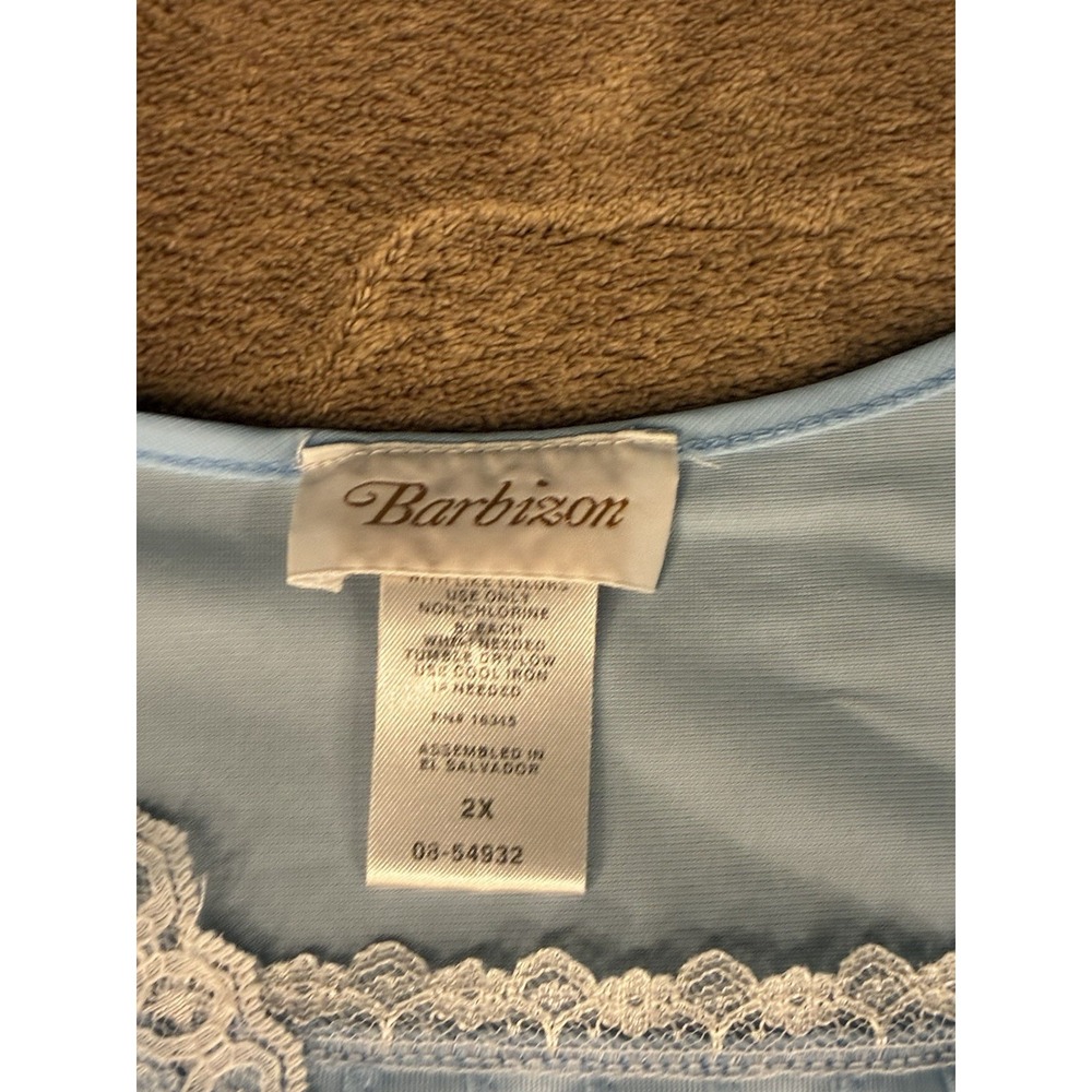 VTG Barbizon Women Nightgown Baby Blue 2X Dollette Coquette Grandmacore Ethereal - Picture 3 of 15